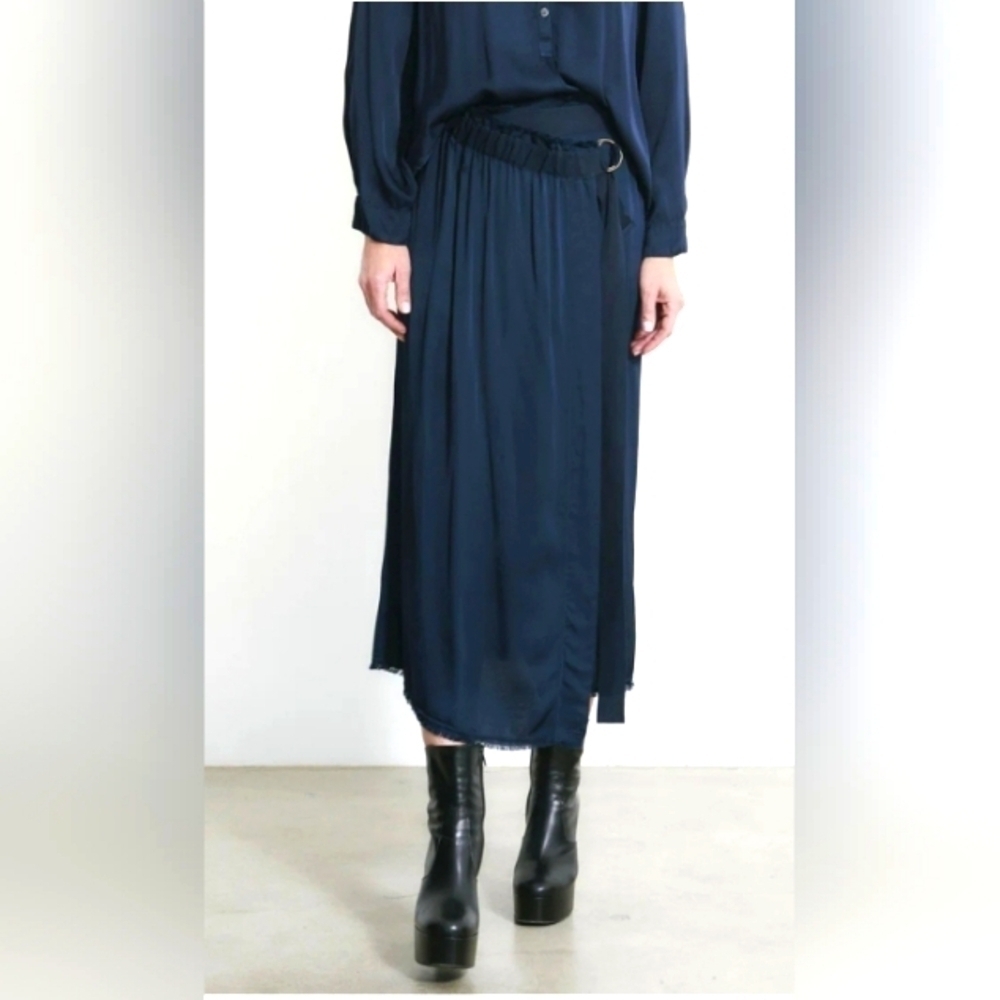 RAQUEL ALLEGRA lotus wrap skirt